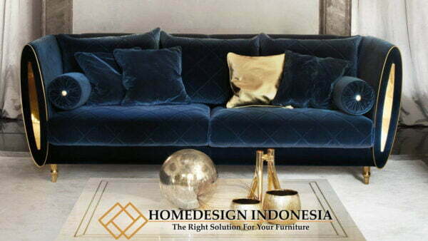 Sofa Tamu Minimalis Mewah Luxury Stainless Golden Shiny HD-0008.1