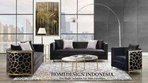 Sofa Tamu Minimalis Terbaru Elegant Luxury Stainless Steel HD-0001