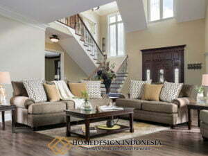 Classic Sofa Tamu Minimalis Jati Natural Salak Dark Brown HD-0228