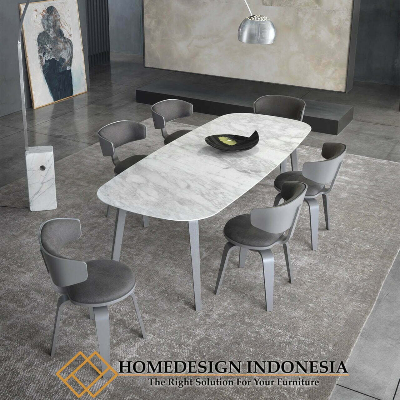 Desain Meja Makan Minimalis Modern Futuristic Style HD-0114