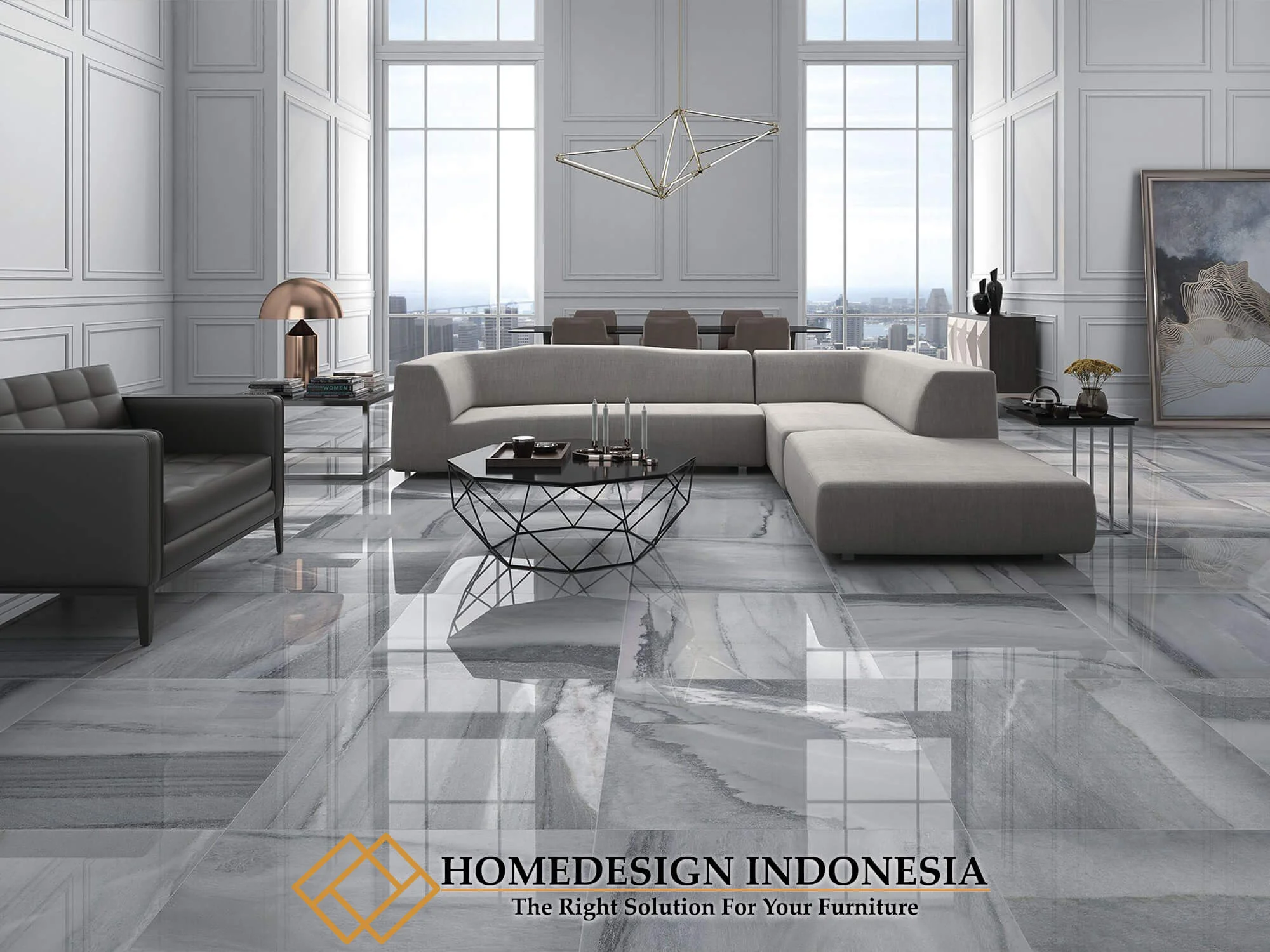 Glorious Sofa Sudut Minimalis Terbaru Simple Elegant HD-0235