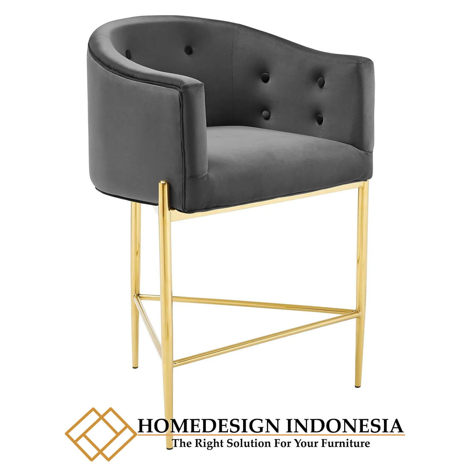 Kursi Makan Minimalis Stainless Golden Candy Glossy Luxury HD-0187
