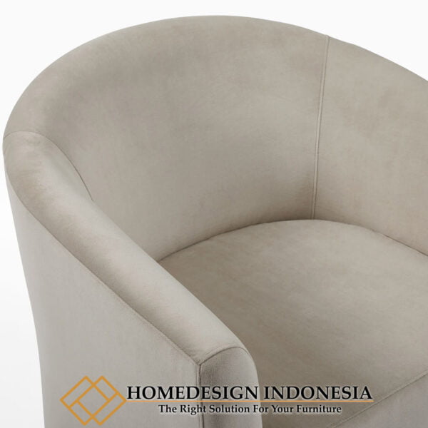 Kursi Minimalis Jati Natural Full Upholstery Slak Brown HD-0021.2