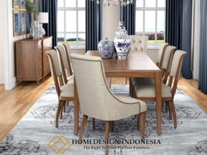 Meja Makan Jati Minimalis Klasik Natural High Design Color HD-0278