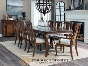 Meja Makan Minimalis Jepara Kayu Jati Grade A Quality HD-0277