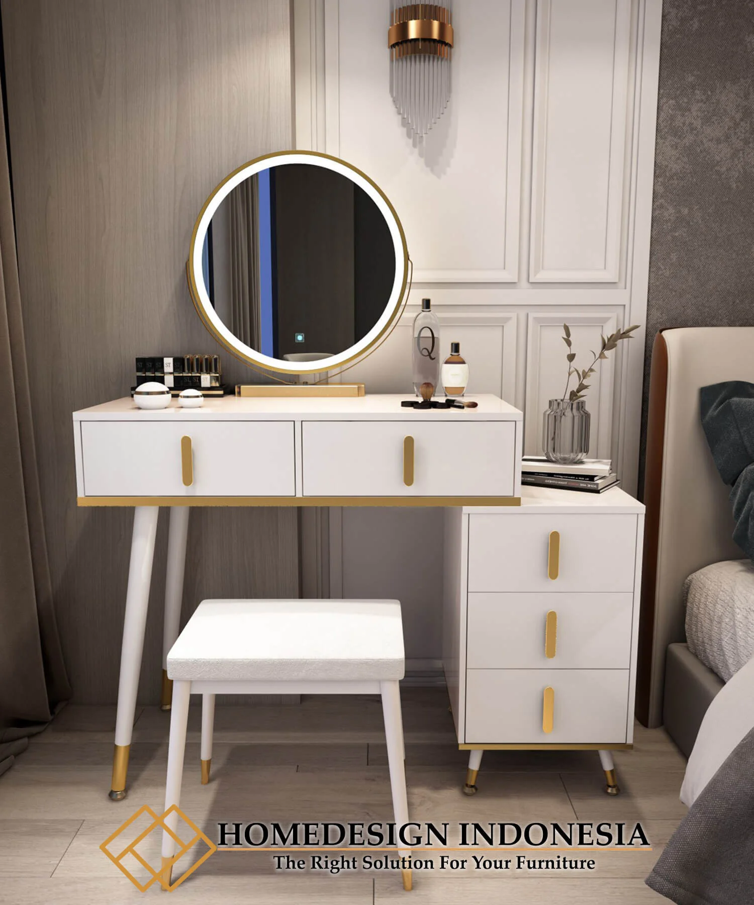 Meja Rias Minimalis Modern Beauty Dresser Style HD-0079