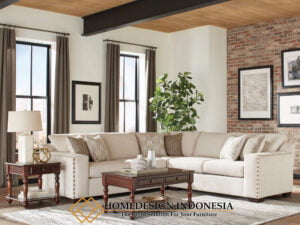 Sofa Sudut Jati Minimalis Natural Color Style HD-0162