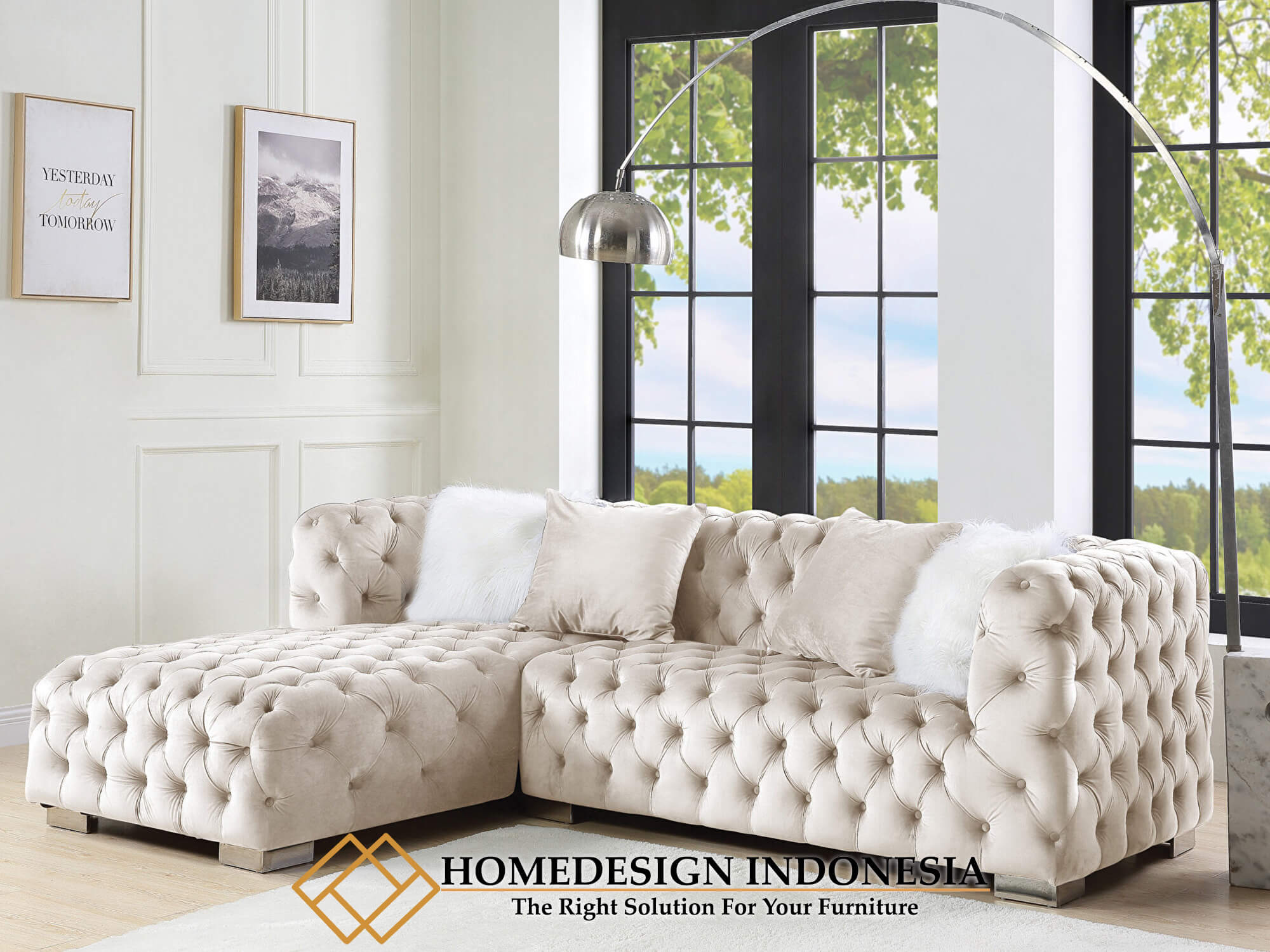 Sofa Sudut Minimalis Terbaru Beauty Elegant Style HD-0159