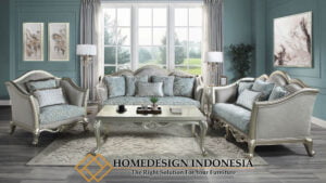 Sofa Tamu Minimalis Mewah Jepara Luxury Silver HD-0213