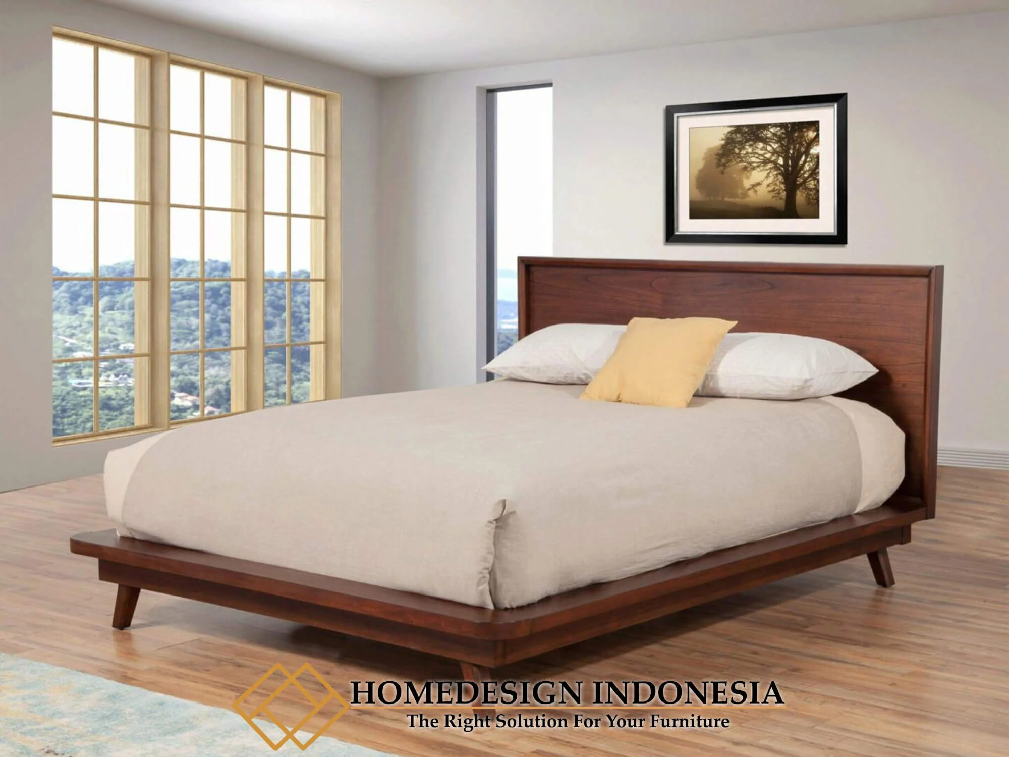 Dipan Minimalis Jati Jepara Natural Salak Color HD-0303 Dipan Minimalis Jati Jepara Natural Salak Color HD-0303