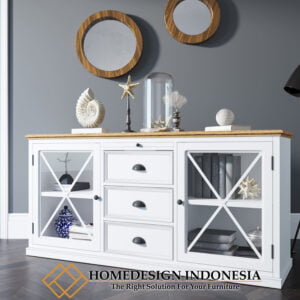 Meja Konsol Minimalis Putih Desain Model Drawer Terbaru HD-0459