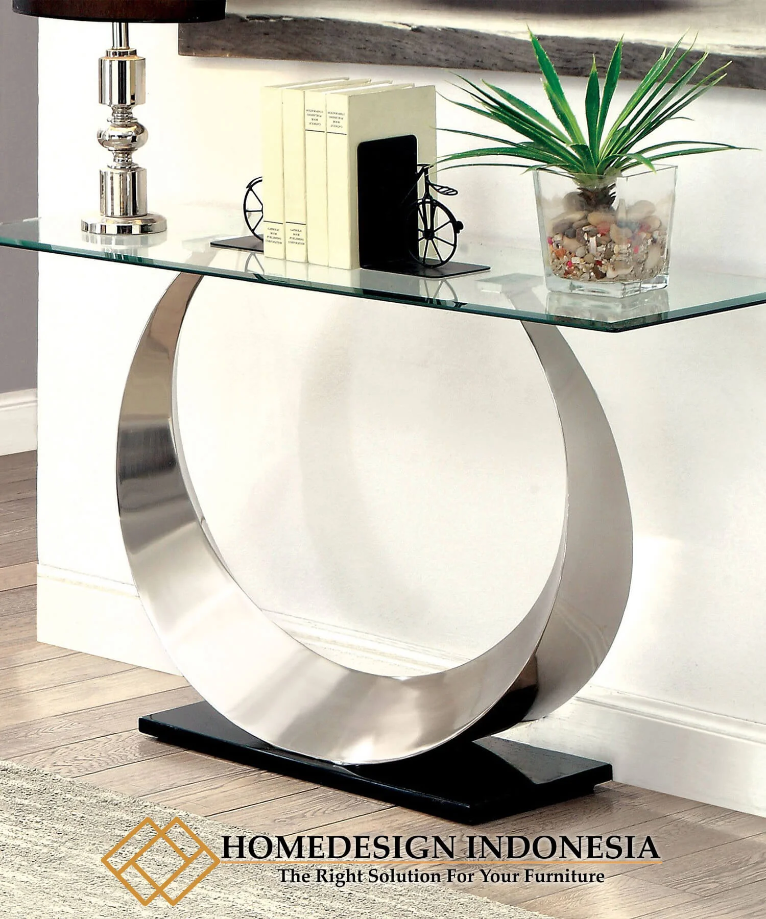 Meja Konsol Stainless Minimalis Eclipse Modern Style HD-0292