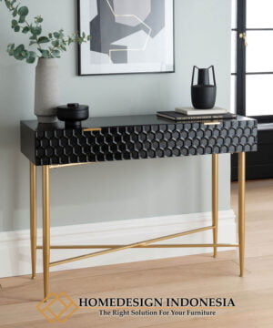 Meja Konsul Minimalis Modern Golden Stainless Steel HD-0294