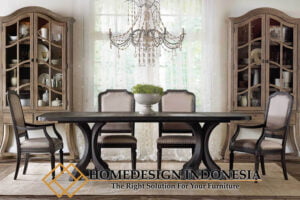 Meja Makan Minimalis Terbaru Kursi 6 Klasik Design HD-0422