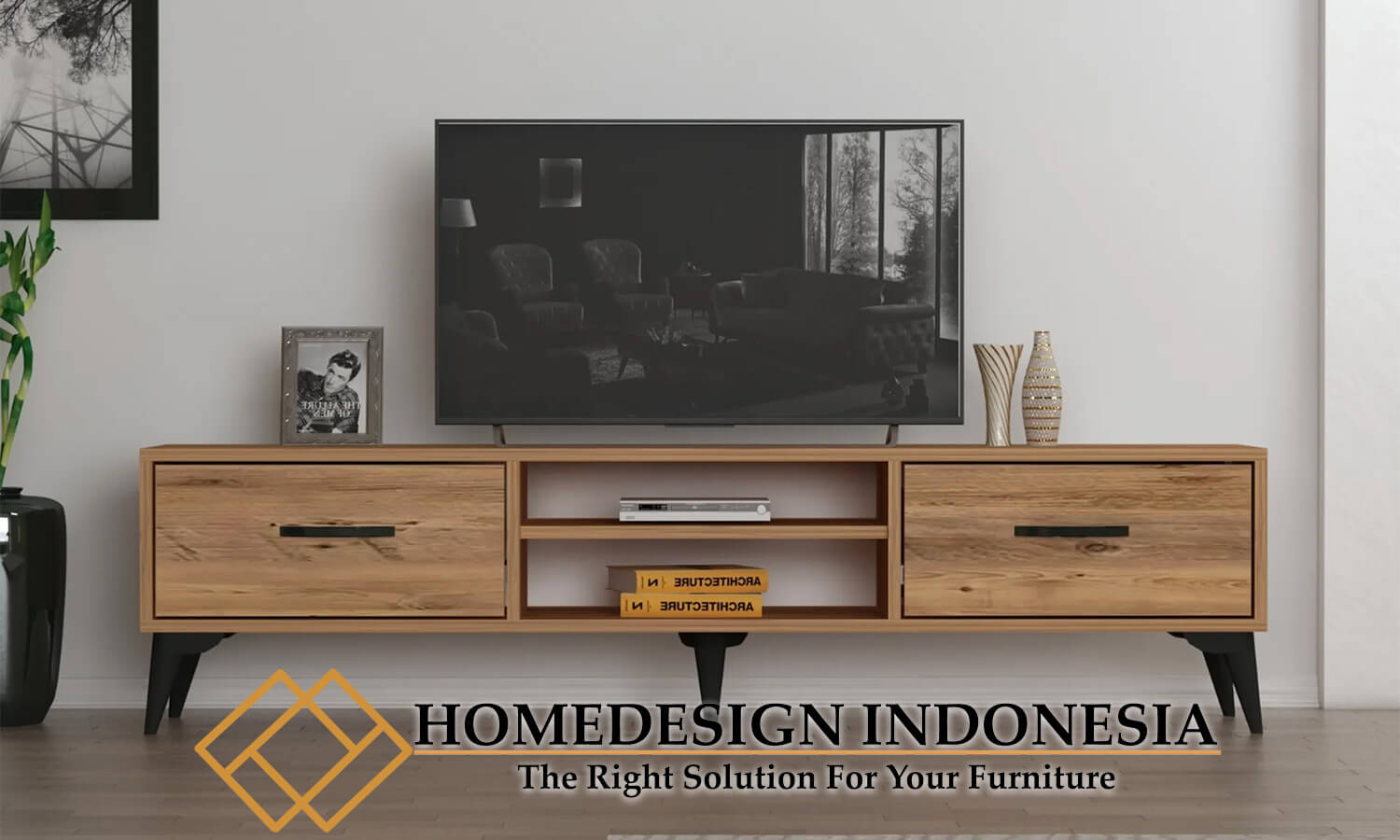Bufet TV Minimalis Jati Simple Modern Design HD-0471