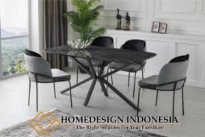 Desain Meja Makan Minimalis Modern Industrial Style HD-0587