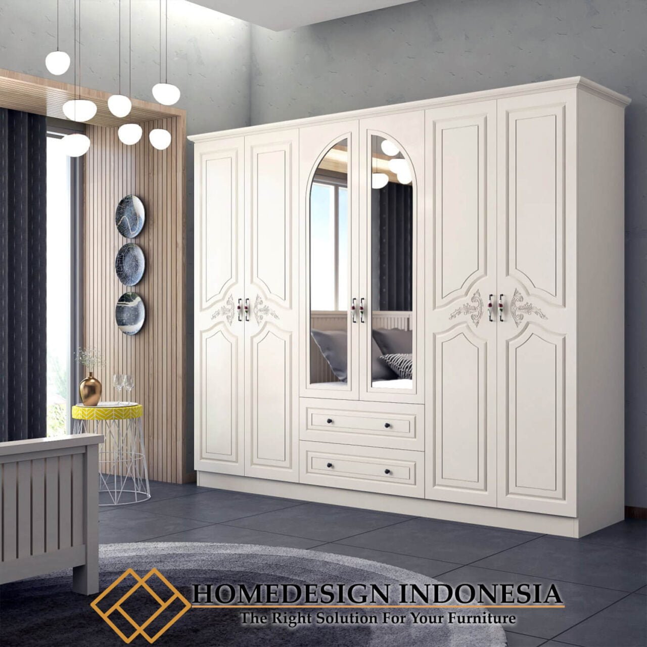 Lemari Baju Minimalis Terbaru High Luxury Type HD 0608