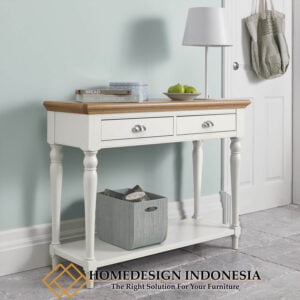 Meja Konsol Minimalis Jepara Putih Duco Classic HD-0620
