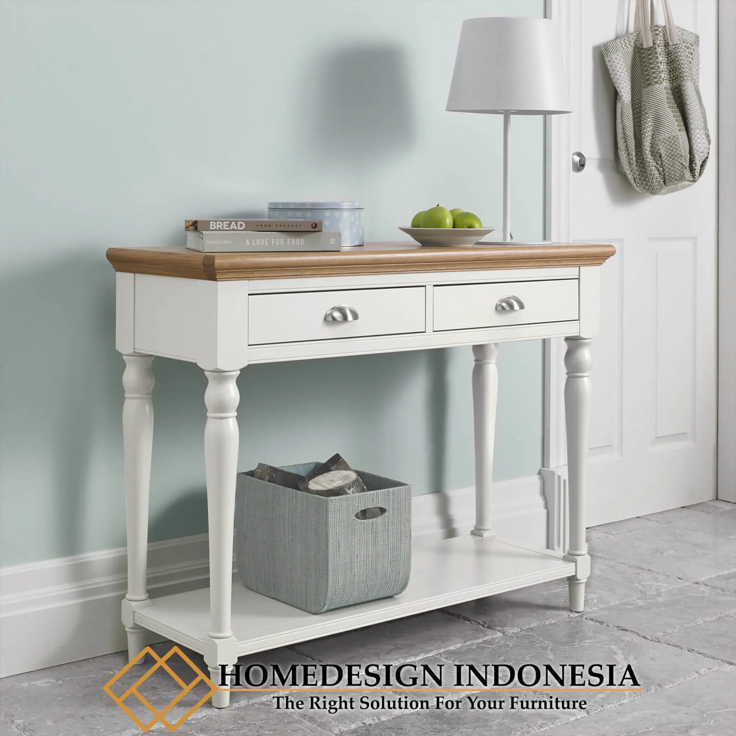 Meja Konsol Minimalis Jepara Putih Duco Classic HD-0620
