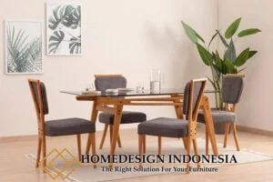Meja Makan Minimalis Jati Modern Simple Style HD-0589