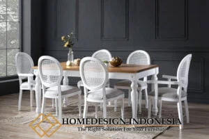 Meja Makan Minimalis Klasik Elegant Rococo Style HD-0581