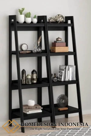 Rak Penyimpanan Minimalis Black Duco Elegant Style HD-0673
