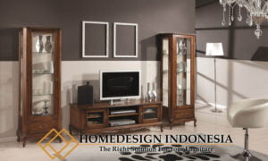 Set Bufet TV Minimalis Jati Klasik Elegant Model HD-0476