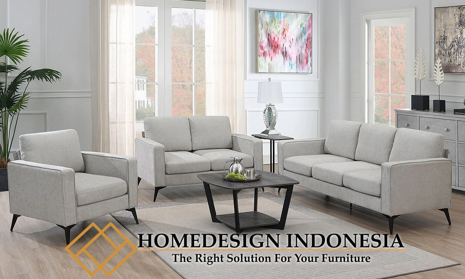 Set Sofa Minimalis Jepara Gorgeous Simple Model HD-0632