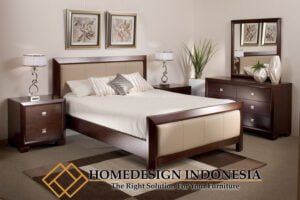Tempat Tidur Minimalis Terbaru Natural Jati TPK Perhutani HD-0642