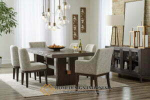 Meja Makan Minimalis Jepara Solid Wood Simple Style HD-0781