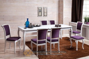 Meja Makan Minimalis Putih Duco Simple Style HD-0779
