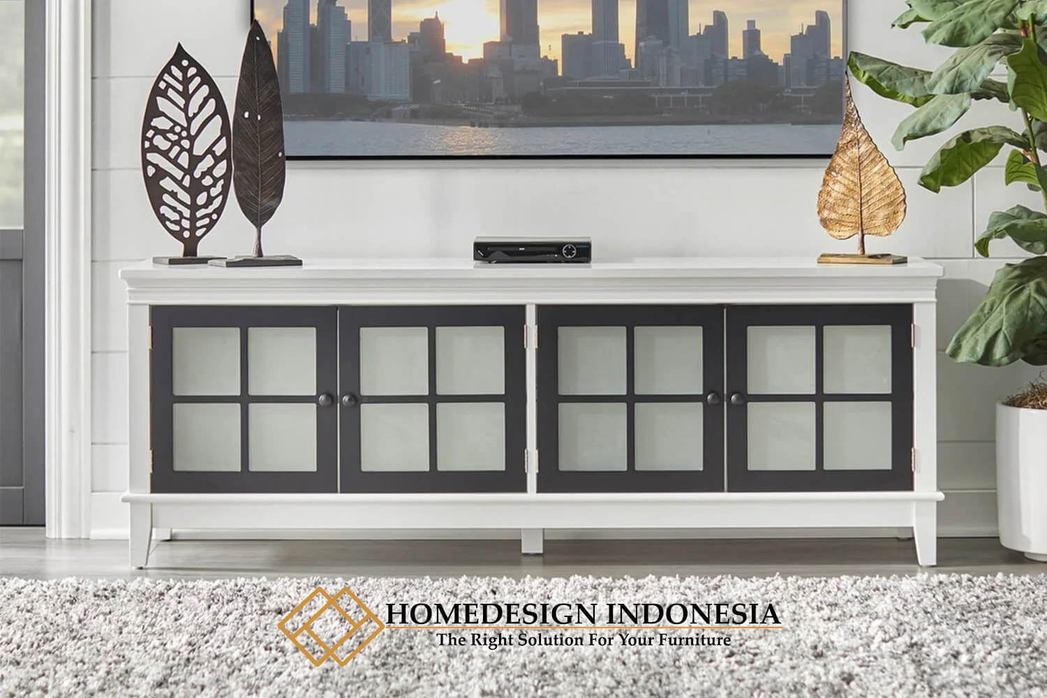 Bufet TV Minimalis Terbaru Furniture Jepara Kekinian HD-0935
