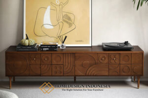 Bufet TV Modern Minimalis Jati Elegant Futuristic Style HD-0946