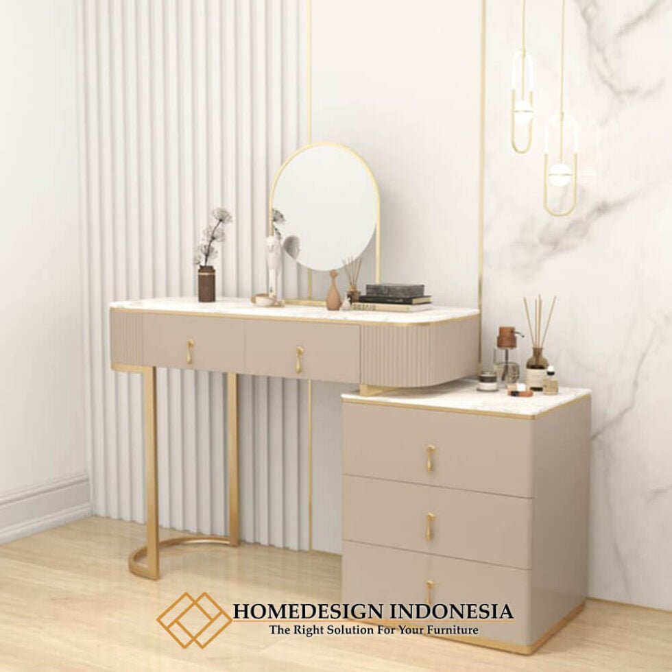 Meja Rias Built In Desain Meja Rias Minimalis Mewah Luxury Modern Type 0842