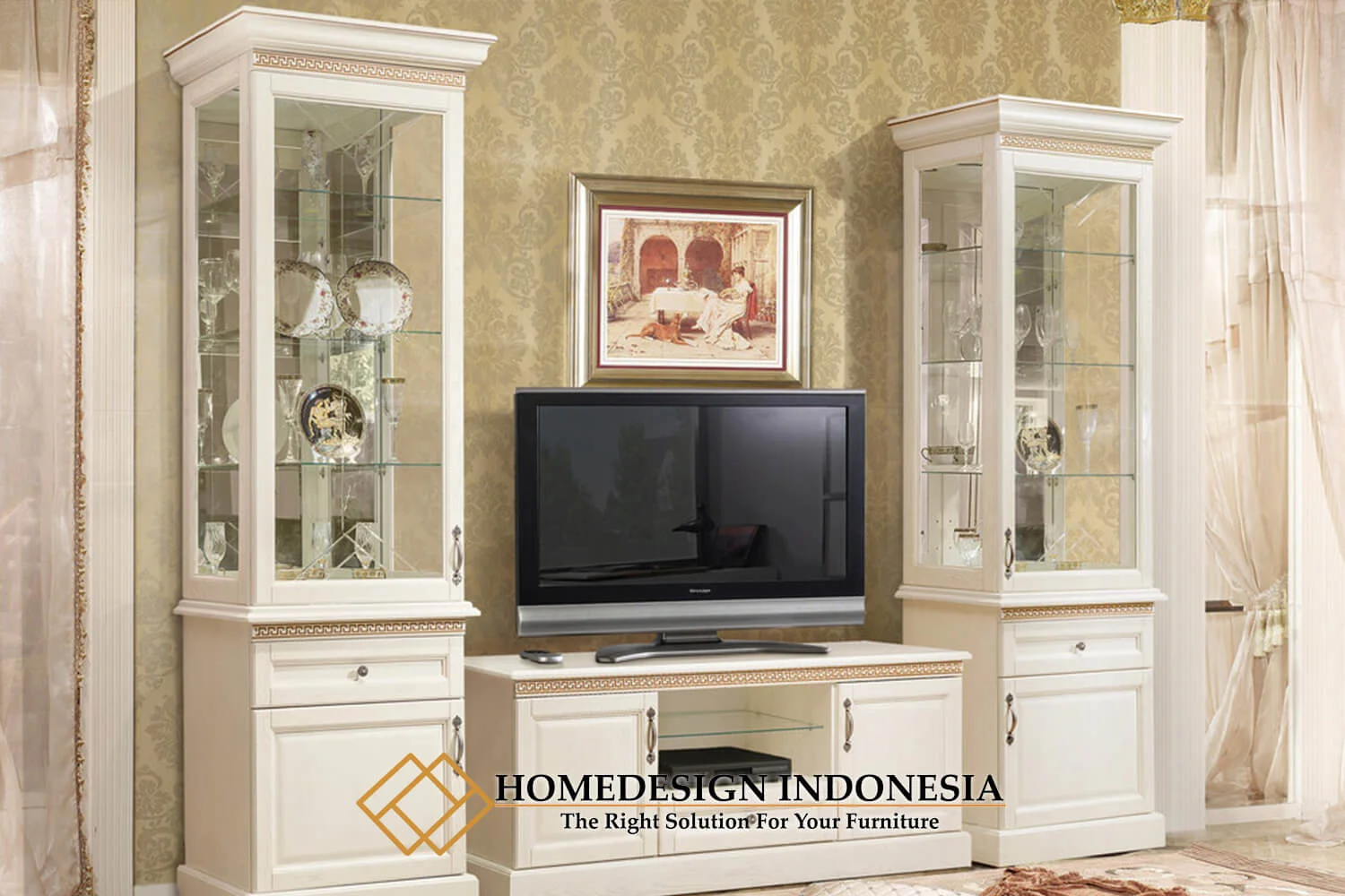 Harga Bufet TV Minimalis Jepara High Design Duco Color HD-0855