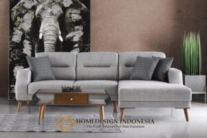 Set Sofa Tamu Sudut Minimalis Retro Vintage Modern HD-0892
