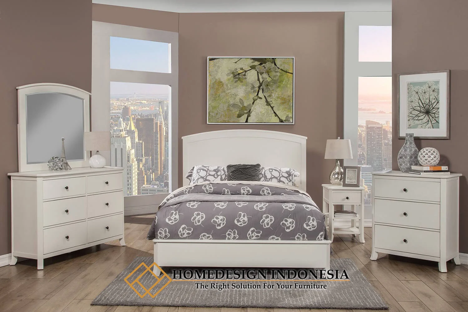 Tempat Tidur Minimalis Putih Klasik Beautiful Model HD-0880