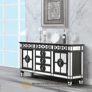 Bufet Minimalis Mewah Elegant Glasses Style Luxury HD-0968