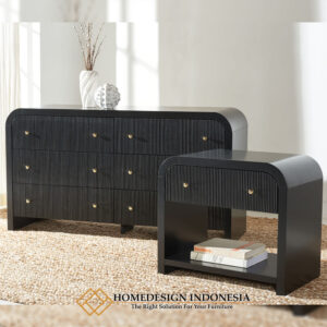 Drawer Minimalis Modern Elegant Black Glossy Color HD-0970