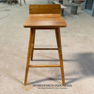 Kursi Bar Jati Minimalis Natural Color Great Wood Quality HD-79