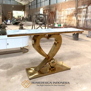 Meja Konsol Modern Stainless Steel Luxury Golden HD-37