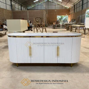 Meja Konsul Minimalis Salur White Duco Elegant Color HD-36