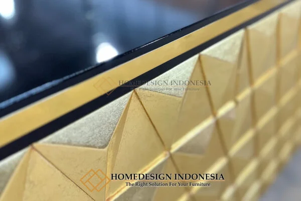New Bufet Minimalis Modern Luxury Golden Prisma Model HD-22.2