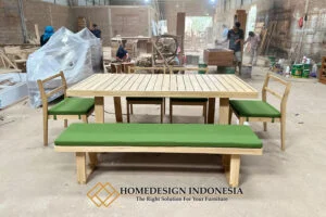 Set Meja Makan Minimalis Desain Outdoor Minimalist Furniture HD-0999
