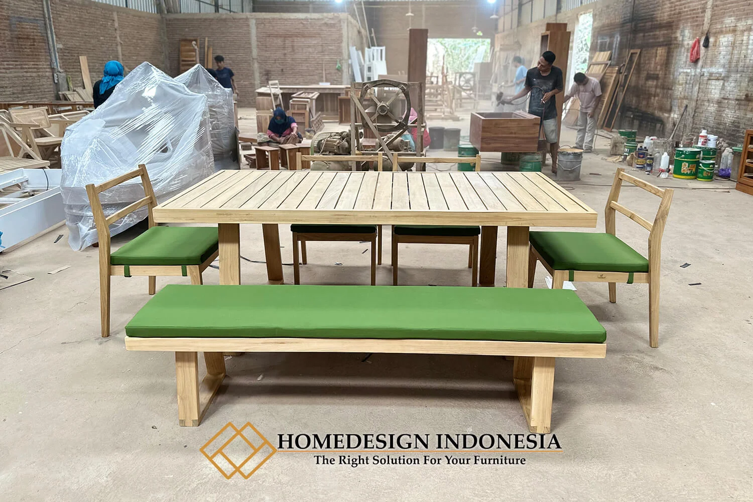 Set Meja Makan Minimalis Desain Outdoor Minimalist Furniture HD-0999