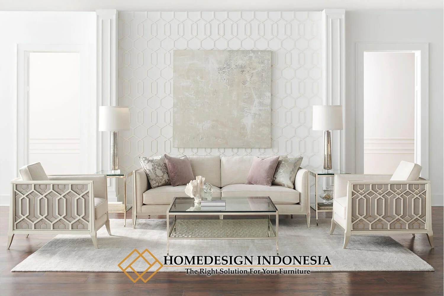 Set Sofa Tamu Minimalis Mewah Simple Interior Design HD-0979