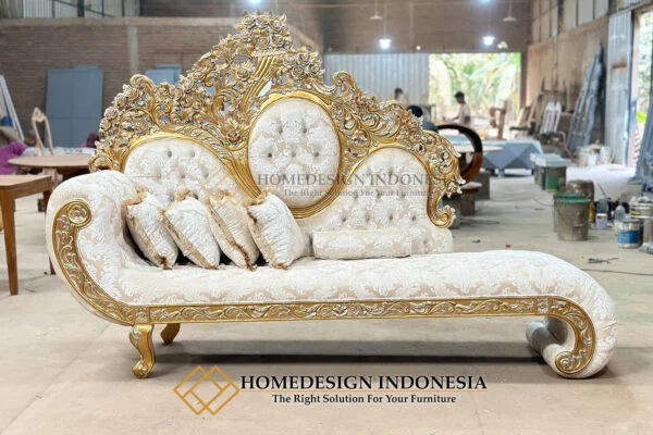 Sofa Malas Mewah Luxury Carving Golden Glossy Color HD-84