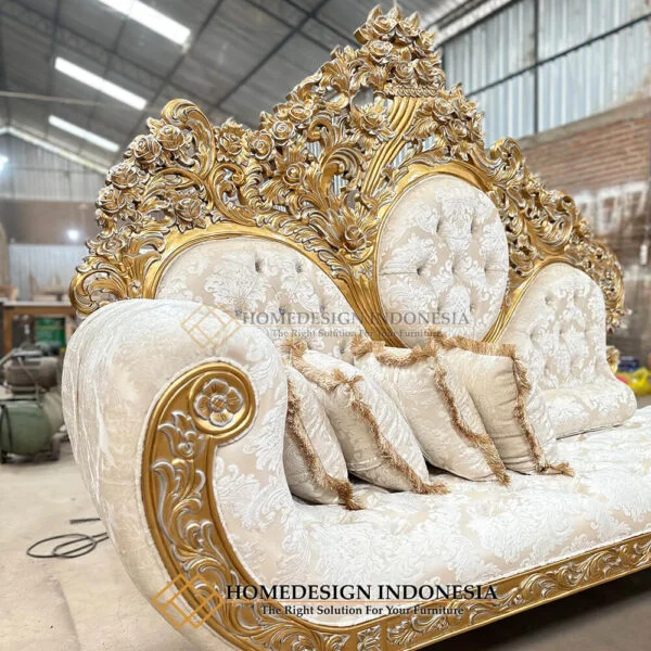 Sofa Malas Mewah Luxury Carving Golden Glossy Color HD-84.1