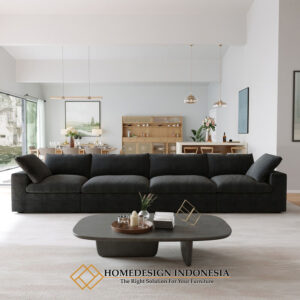 Sofa Minimalis Terbaru Black Elegant Fabric Color HD-0952