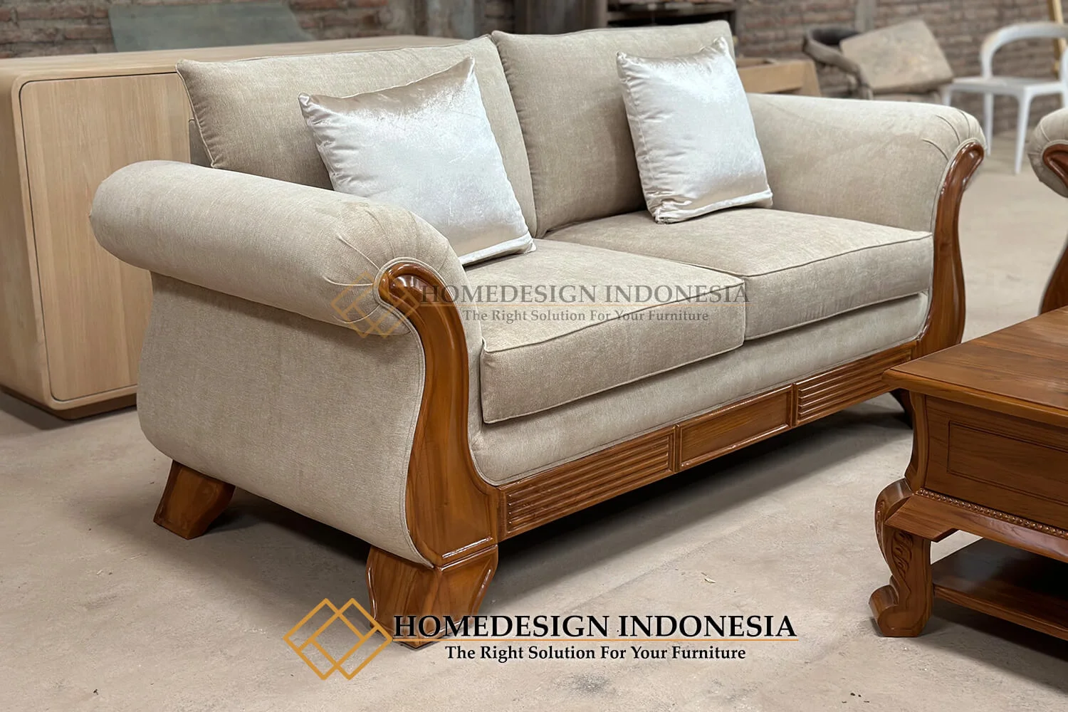 Sofa Tamu Mewah Minimalis Klasik Jati Glorious Style HD-09.1